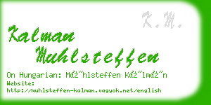 kalman muhlsteffen business card